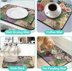 Dish Drying Mat for Kitchen Counter Matt, Super Absorbent Non-slip Rubber Backed - Image 6