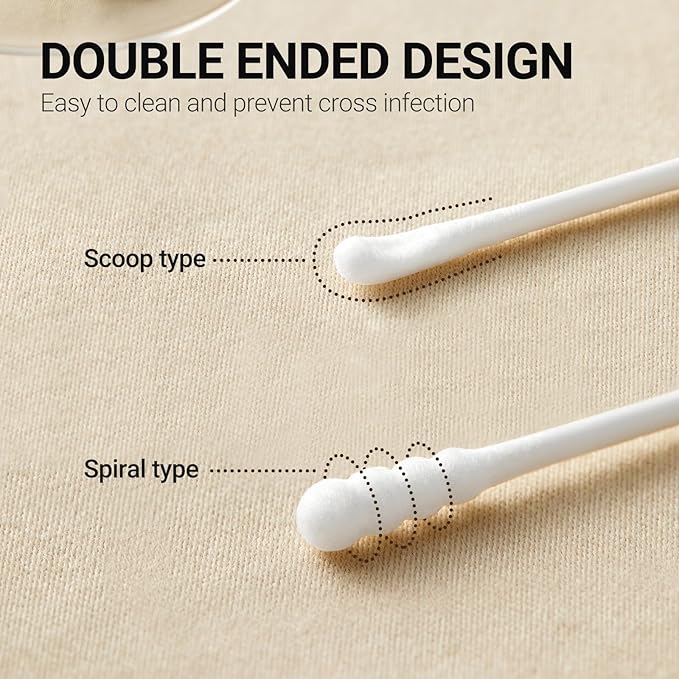 Baby Cotton Swabs, Baby Ear Cleaner Paper Sticks - Image 4
