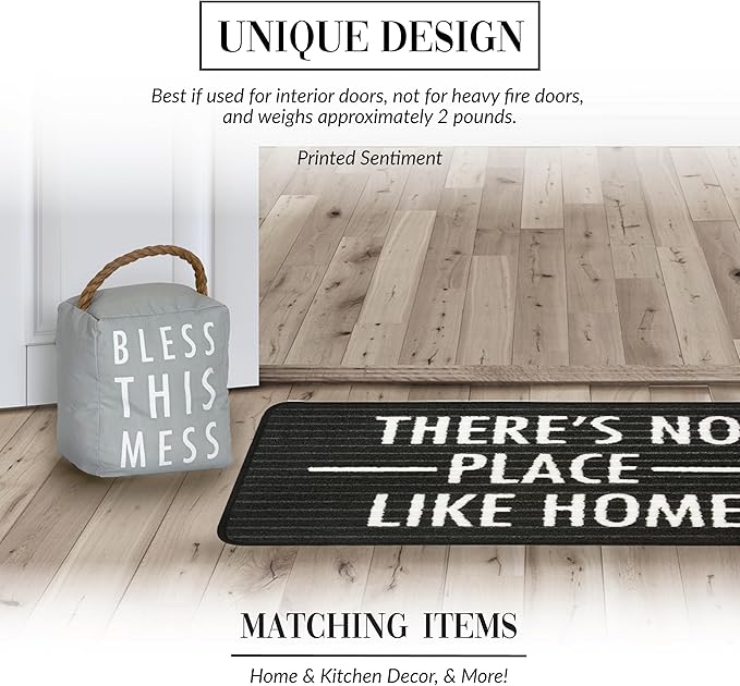 Pavilion Gift Company 72194 Bless This Mess Door Stopper, 5 x 6 - Image 4