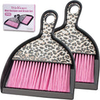 THINKLEARN 2PCS Mini Dustpan and Brush Set, Small Broom and Dustpan Set by THINKLEARN