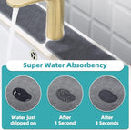 PoYang 4 Pack Faucet Mat for Kitchen Sink Splash Guard Long: Super Absorbent - Image 3