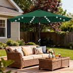 ABCCANOPY Durable Solar Led Patio Umbrellas with 32LED Lights 11FT (Deep Green) - Image 8