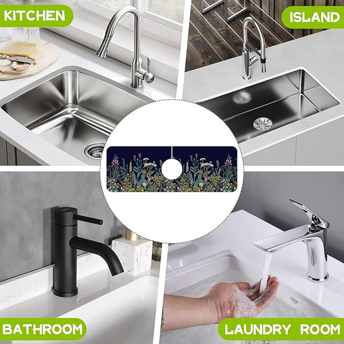 Kitchen Sink Splash Guard Faucet Mat Super Absorbent Fast Drying Mat Guard - Image 7