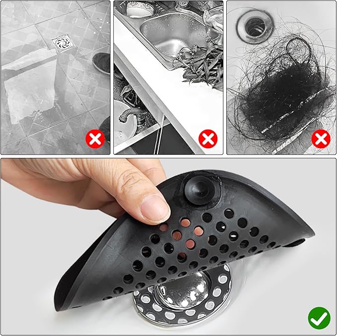 4 Pieces Shower Drain Hair Catcher Bathtub Stopper Home Drain Protectors Drain - Image 8