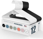 Neaties Heavy Duty Clothes Hangers 12 Pack – Made in The USA – 8lb Capacity by NeatiesHangers