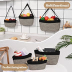 Hanging Storage Baskets, Over the Door Basket, Cotton Wall Baskets Storage - Image 5
