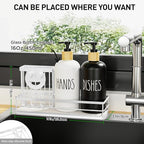 Moforoco Kitchen Dish Soap Dispenser Set, 16OZ Glass Bottle, Hand and Dish Soap - Image 5