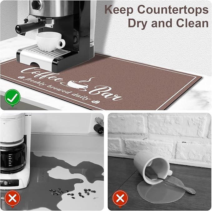 Absorbent Coffee Mat, Fashion Dish Drying Mat - Image 4