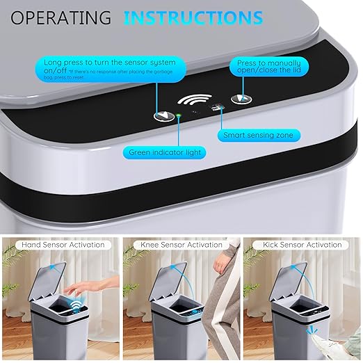 3Pack Bathroom Small Trash Can - Image 4