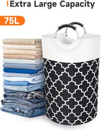 Large Laundry Basket Laundry Hamper Bag Washing Bin Clothes Bag Collapsible Tall - Image 5