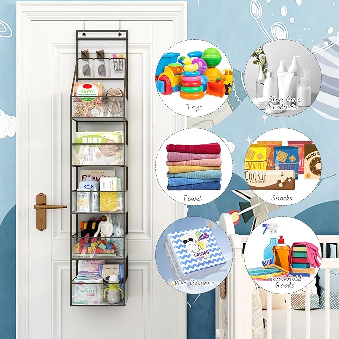 Fixwal 6-Shelf Over The Door Hanging Pantry Organizer Hanging Storage - Image 5