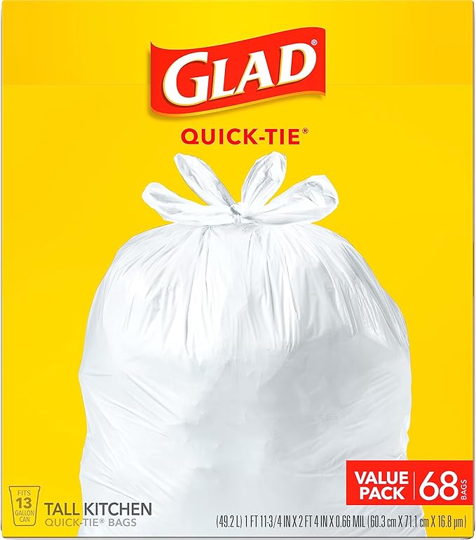 Glad Tall Kitchen Trash Bags 13 Gallon, Unscented Garbage Bags - Image 7