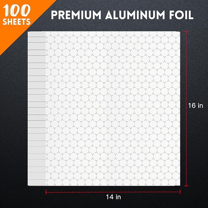 EcoDispose Pre-Cut Insulated Foil Sandwich Wrap Sheets Grease-Resistant - Image 2