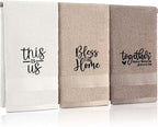 3 Pcs Farmhouse Decorative Hand Towels by FuWeave