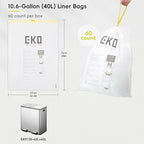 EKO 10.6 Gallon / 35–40 Liter Drawstring Trash Bags, Extra-Strong Leak-Resistant - Image 7