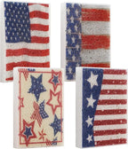 4Pcs USA Flag Heavy Duty Kitchen Dish Sponges | Large Odor Free Non-Scratch by Mainlyrunmakeupsuppliers