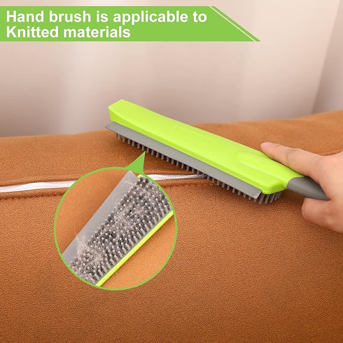 Rubber Broom with Squeegee for Carpet Pet Hair Remover, 57 inch Long Handled - Image 7