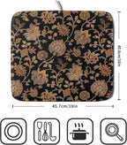 Vintage Tapestry Floral Dish Drying Pad 16 x 18 Inch - Image 2