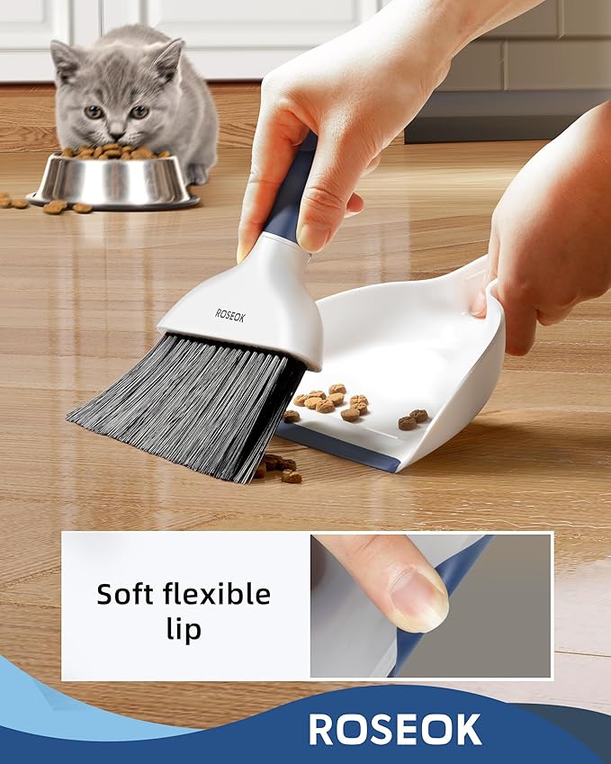 Mini Broom and Dustpan Set for Cleaning, Compact Desktop Dustpan - Image 3