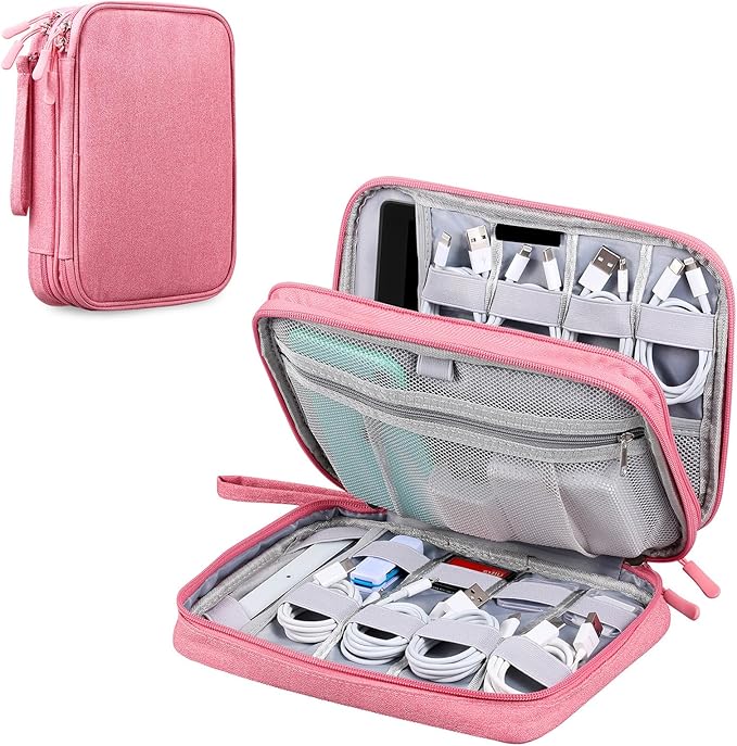 DDgro Electronic Cable Organizer Bag, Large Travel Cord Storage Case by DDgro