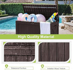 Greesum 120 Gallon Deck Box, Resin Outdoor Storage Container for Patio Furniture, Garden Tools, Pool Accessories, Weatherproof, Lockable, Brown - Image 4