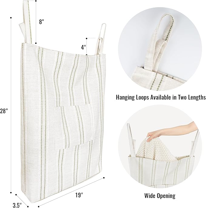 AELS Farmhouse Hanging Laundry Hamper - Image 4