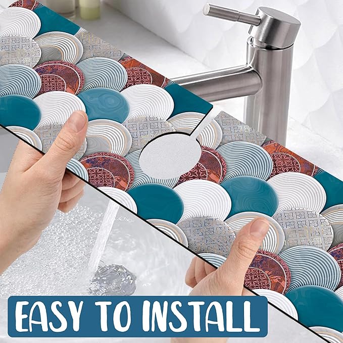 Wall Tiles Texture Sink Faucet Absorbing Mat Ceramic Decor Super Absorbent Fast - Image 5