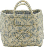 Quilted Fabric Storage Basket by Unknown