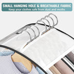 Clear Garment Bag for Hanging Clothes 10” Gusseted, 40&60” Suit Bags for Open - Image 5