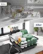Kitsure Dish Drying Rack for Kitchen Counter, Stainless Steel Sink Organization - Image 8