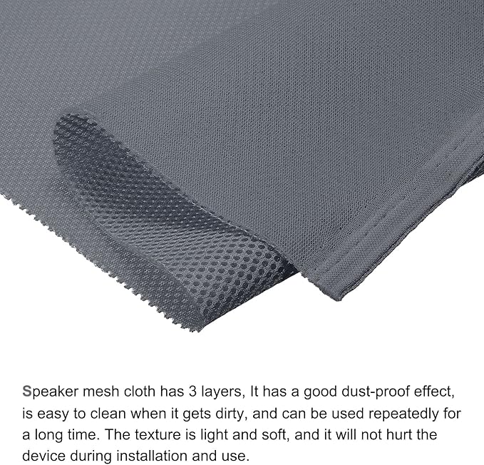 MECCANIXITY Speaker Grill Cloth 20 x 63 Inch Stereo Mesh Fabric Protective - Image 3