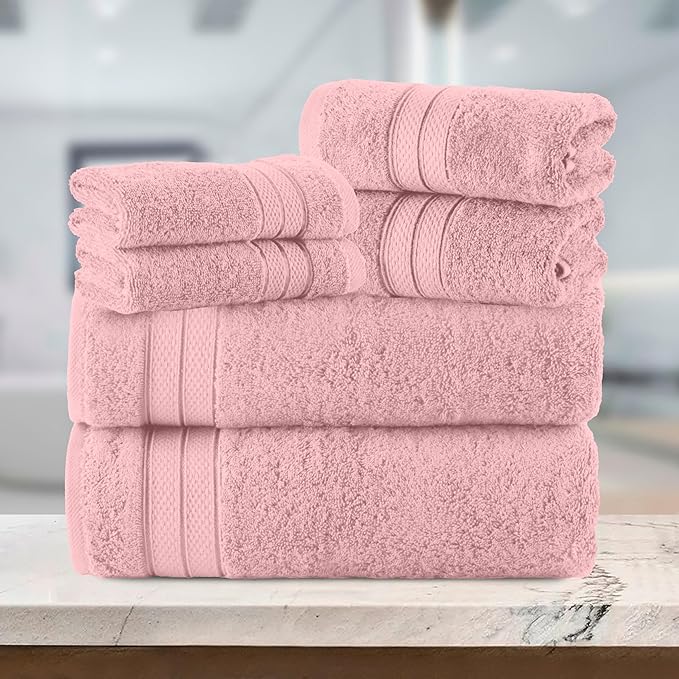 Elegant Comfort Luxury 6-Piece Towel Set, Premium Soft 100% Turkish Cotton - Image 7