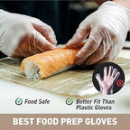 OKIAAS Disposable Gloves M, Bulk of 1000 Pcs|Latex and Powder-Free Clear Vinyl - Image 3