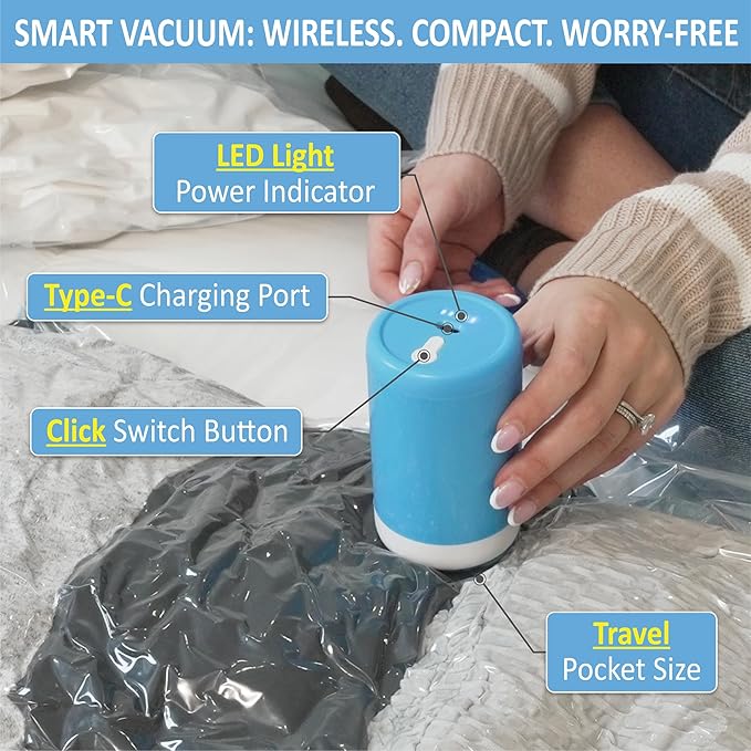 Cozy Essential Travel Vacuum Storage Bags - Image 5