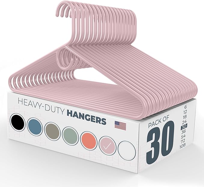 Neaties Heavy Duty Clothes Hangers 30 Pack – Made in The USA – 8lb Capacity by NeatiesHangers