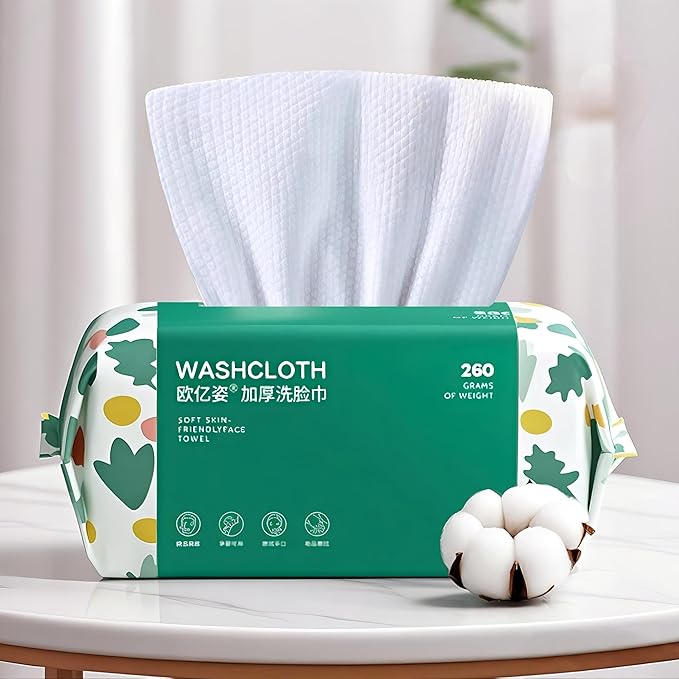 Soft Disposable Face Towel, Cotton Facial Dry Wipes 100 Count, Cotton Dry Wipes by Unknown