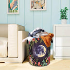 Moon Flowers Laundry Basket Beautiful Night Oxford Cloth Laundry Hamper - Image 6