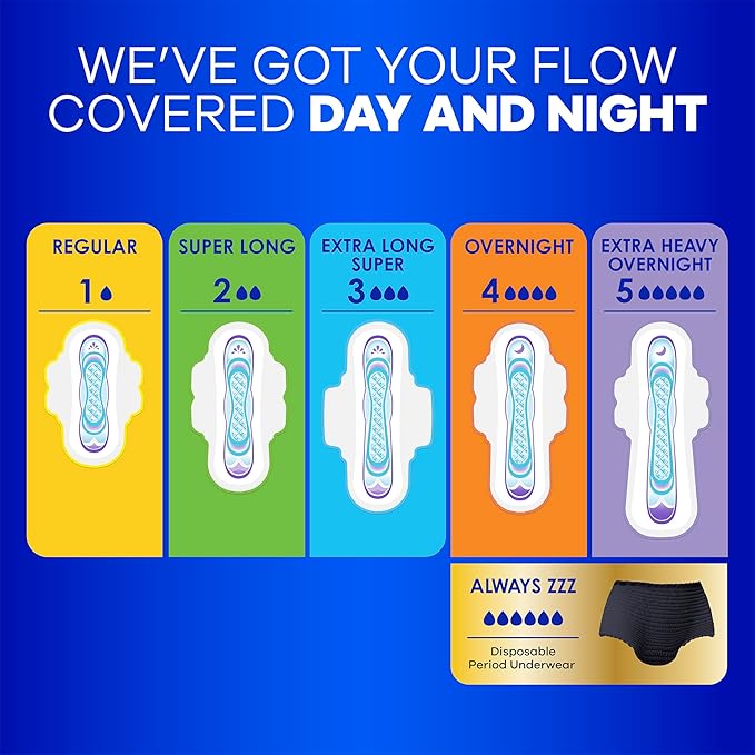 Always Ultra Thin Pads with Wings, Size 2, Long Super - Image 6