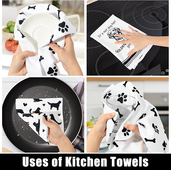 Golden Retriever Kitchen Dish Towel - Image 5