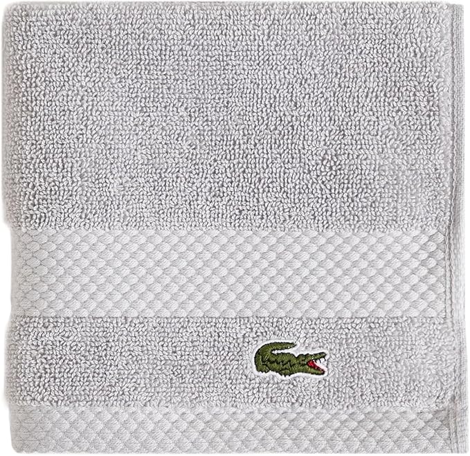 Lacoste Heritage 100% Supima Cotton Wash Cloth, Premium Super Soft Bath Towel by LACOSTE