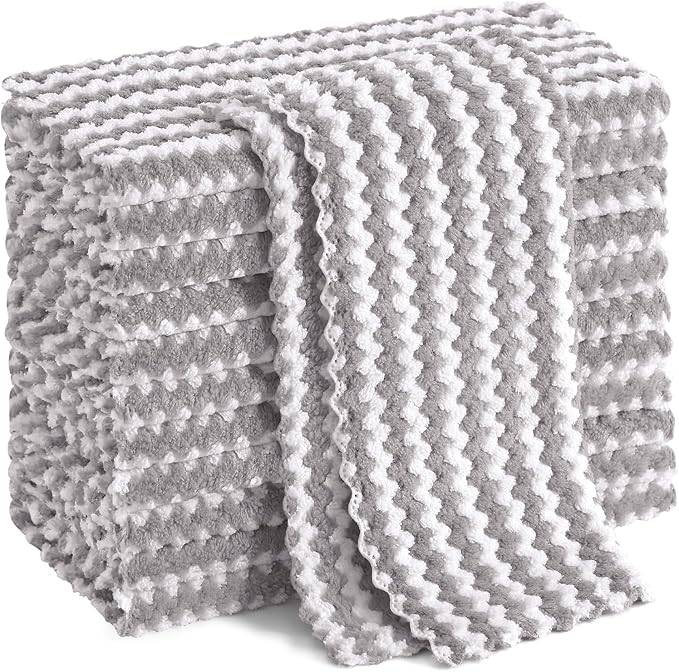 Homaxy 12 Pack Kitchen Dish Cloths, Ultra Soft and Absorbent Dish Towels by Homaxy