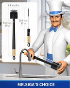 MR.SIGA Water Bottle Brush and Straw Cleaner Brush, Long Handle Bottle Cleaner - Image 2
