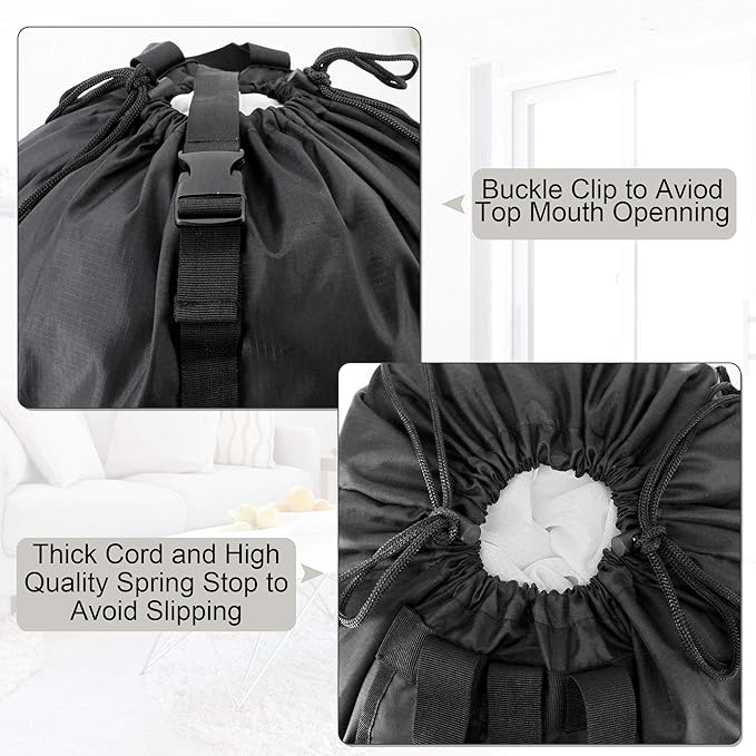 BeeGreen Laundry Bag Backpack w Adjustable Shoulder Straps College Dorm - Image 3