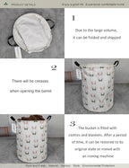 Round waterproof laundry basket, foldable storage basket, laundry Hampers - Image 5