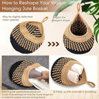Honeydak Boho Decor Hanging Wall Baskets - Image 4