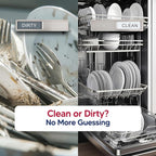 HIC Kitchen Dishwasher Clean Dirty Indicator Magnet, 18/8 Stainless Steel - Image 3