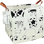 FANKANG Square Nursery Hamper Storage Bins Canvas Laundry Basket Foldable by FANKANGStorageBasket