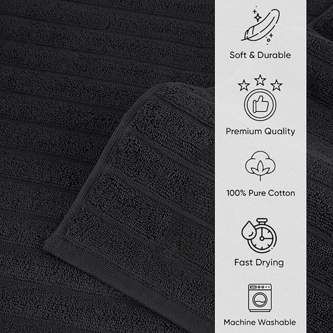 Classic Turkish Towels CTT Luxury 6 Piece Towel Set, 100% Turkish Cotton - Image 4