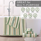 Green Striped Towels - Image 5