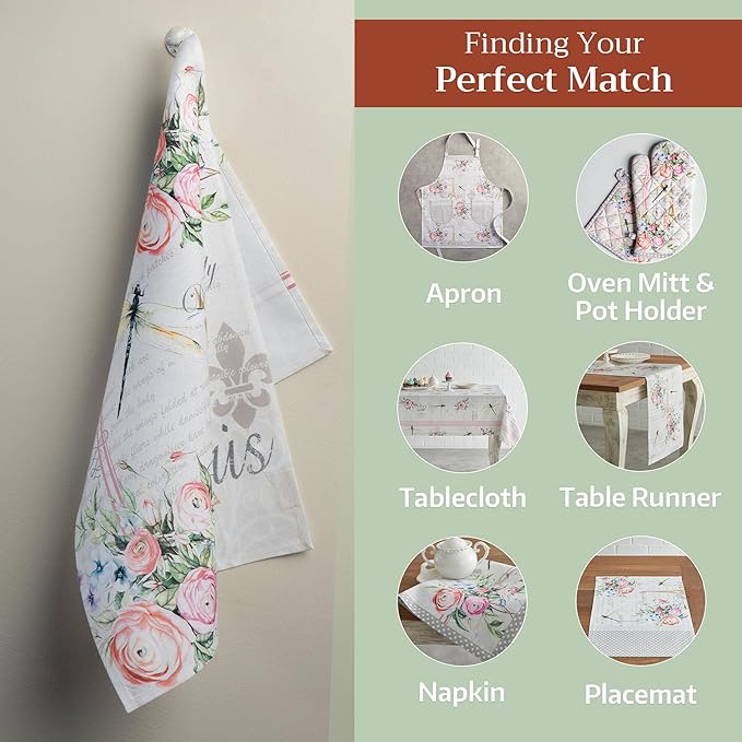 Maison d' Hermine Kitchen Towels Set of 2 100% Cotton 27.50" x 20" Reusable - Image 5